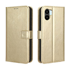 Leather Case Stands Flip Cover Holder BY5 for Xiaomi Poco C50 Gold