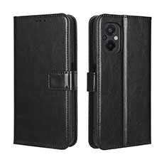 Leather Case Stands Flip Cover Holder BY5 for Xiaomi Poco M5 4G Black