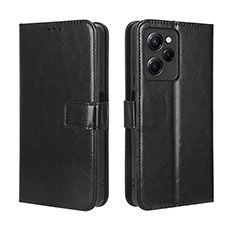 Leather Case Stands Flip Cover Holder BY5 for Xiaomi Poco X5 Pro 5G Black