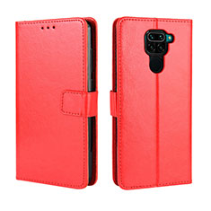 Leather Case Stands Flip Cover Holder BY5 for Xiaomi Redmi 10X 4G Red