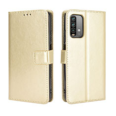 Leather Case Stands Flip Cover Holder BY5 for Xiaomi Redmi 9 Power Gold