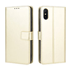 Leather Case Stands Flip Cover Holder BY5 for Xiaomi Redmi 9AT Gold