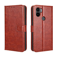 Leather Case Stands Flip Cover Holder BY5 for Xiaomi Redmi A1 Plus Brown