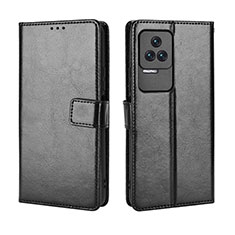 Leather Case Stands Flip Cover Holder BY5 for Xiaomi Redmi K40S 5G Black