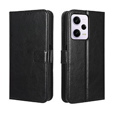 Leather Case Stands Flip Cover Holder BY5 for Xiaomi Redmi Note 12 Explorer Black