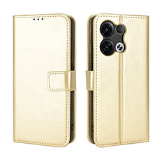 Leather Case Stands Flip Cover Holder BY5 for Xiaomi Redmi Note 13 5G Gold