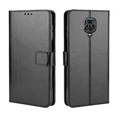 Leather Case Stands Flip Cover Holder BY5 for Xiaomi Redmi Note 9 Pro Black