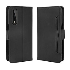 Leather Case Stands Flip Cover Holder BY6 for LG Stylo 7 Black