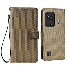 Leather Case Stands Flip Cover Holder BY6 for Xiaomi Black Shark 5 5G Brown