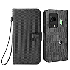 Leather Case Stands Flip Cover Holder BY6 for Xiaomi Black Shark 5 Pro 5G Black