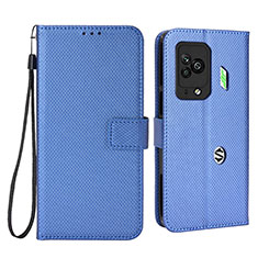 Leather Case Stands Flip Cover Holder BY6 for Xiaomi Black Shark 5 Pro 5G Blue