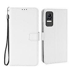 Leather Case Stands Flip Cover Holder BY6 for Xiaomi Civi 1S 5G White