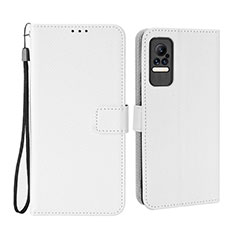 Leather Case Stands Flip Cover Holder BY6 for Xiaomi Civi 5G White