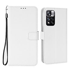 Leather Case Stands Flip Cover Holder BY6 for Xiaomi Mi 11i 5G (2022) White