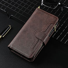 Leather Case Stands Flip Cover Holder BY7 for Xiaomi Redmi 10 (2022) Brown