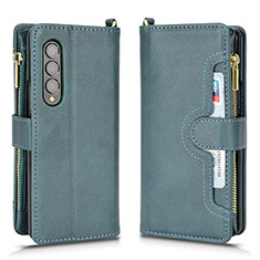 Leather Case Stands Flip Cover Holder BY8 for Samsung Galaxy Z Fold4 5G Green