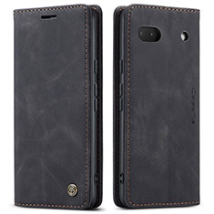 Leather Case Stands Flip Cover Holder C01S for Google Pixel 6a 5G Black
