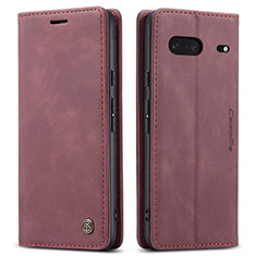 Leather Case Stands Flip Cover Holder C01S for Google Pixel 7 5G Red Wine