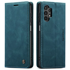 Leather Case Stands Flip Cover Holder C01S for Samsung Galaxy A13 4G Blue