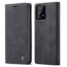 Leather Case Stands Flip Cover Holder C01S for Samsung Galaxy A53 5G Black