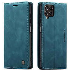 Leather Case Stands Flip Cover Holder C01S for Samsung Galaxy M53 5G Blue