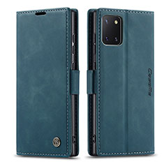 Leather Case Stands Flip Cover Holder C01S for Samsung Galaxy Note 10 Lite Blue