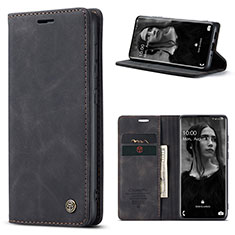 Leather Case Stands Flip Cover Holder C01S for Samsung Galaxy S20 Black