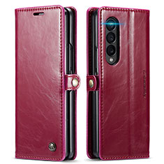Leather Case Stands Flip Cover Holder C01S for Samsung Galaxy Z Fold4 5G Red