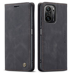 Leather Case Stands Flip Cover Holder C01S for Xiaomi Mi 11i 5G Black
