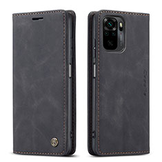 Leather Case Stands Flip Cover Holder C01S for Xiaomi Poco M5S Black