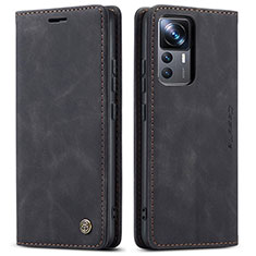 Leather Case Stands Flip Cover Holder C01S for Xiaomi Redmi K50 Ultra 5G Black