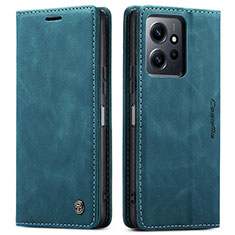 Leather Case Stands Flip Cover Holder C01S for Xiaomi Redmi Note 12 4G Blue