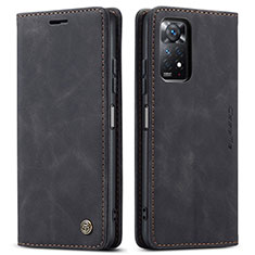 Leather Case Stands Flip Cover Holder C01S for Xiaomi Redmi Note 12 Pro 4G Black