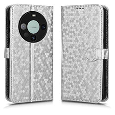 Leather Case Stands Flip Cover Holder C01X for Huawei Mate 60 Silver