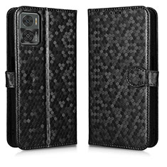 Leather Case Stands Flip Cover Holder C01X for Motorola Moto E22 Black