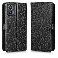 Leather Case Stands Flip Cover Holder C01X for Motorola Moto Edge 30 Lite 5G Black