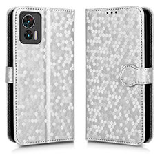 Leather Case Stands Flip Cover Holder C01X for Motorola Moto Edge 30 Neo 5G Silver