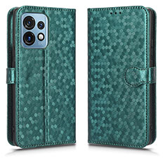 Leather Case Stands Flip Cover Holder C01X for Motorola Moto Edge 40 Pro 5G Green