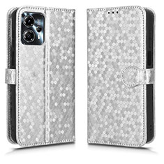 Leather Case Stands Flip Cover Holder C01X for Motorola Moto G13 Silver