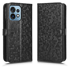 Leather Case Stands Flip Cover Holder C01X for Motorola Moto X40 5G Black