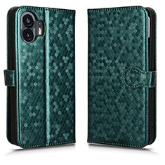 Leather Case Stands Flip Cover Holder C01X for Nothing Phone 2 Green