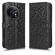 Leather Case Stands Flip Cover Holder C01X for OnePlus Ace 2 Pro 5G Black