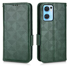 Leather Case Stands Flip Cover Holder C01X for OnePlus Nord CE 2 5G Green