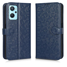 Leather Case Stands Flip Cover Holder C01X for Oppo K10 4G Blue