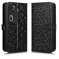 Leather Case Stands Flip Cover Holder C01X for Oppo Reno11 Pro 5G Black