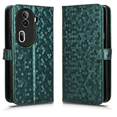 Leather Case Stands Flip Cover Holder C01X for Oppo Reno11 Pro 5G Green