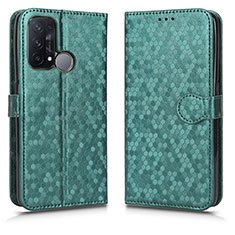 Leather Case Stands Flip Cover Holder C01X for Oppo Reno5 A Green