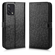 Leather Case Stands Flip Cover Holder C01X for Oppo Reno6 Lite Black