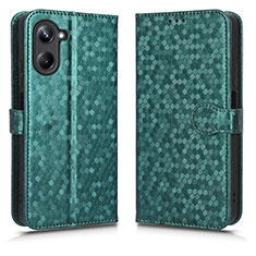 Leather Case Stands Flip Cover Holder C01X for Realme 10 Pro 5G Green