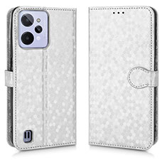 Leather Case Stands Flip Cover Holder C01X for Realme C31 Silver